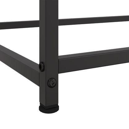 Credenza Nera 100,5x39x107 cm in Acciaio - homemem39