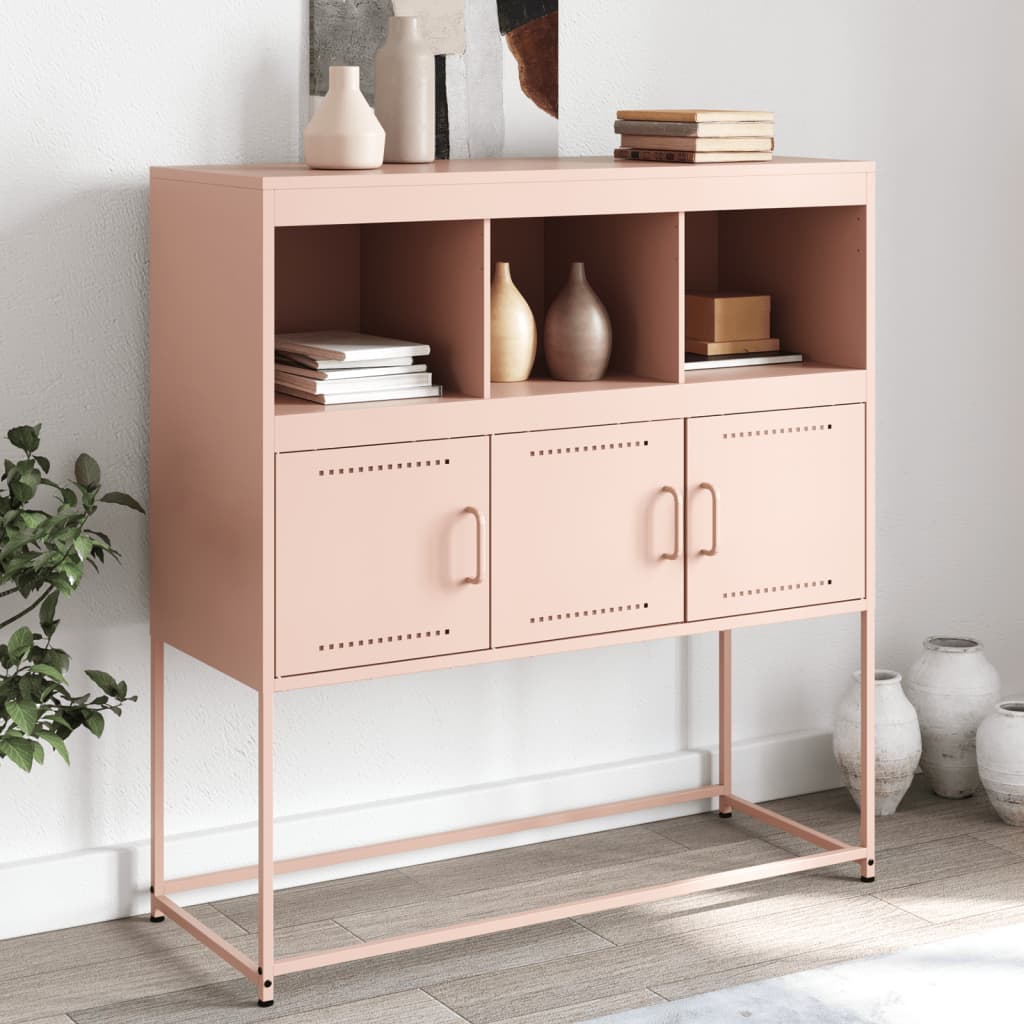 Credenza Rosa 100,5x39x107 cm in Acciaio - homemem39