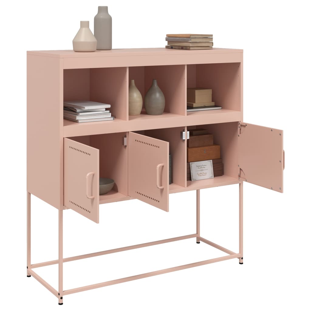 Credenza Rosa 100,5x39x107 cm in Acciaio - homemem39