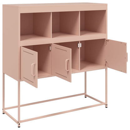 Credenza Rosa 100,5x39x107 cm in Acciaio - homemem39