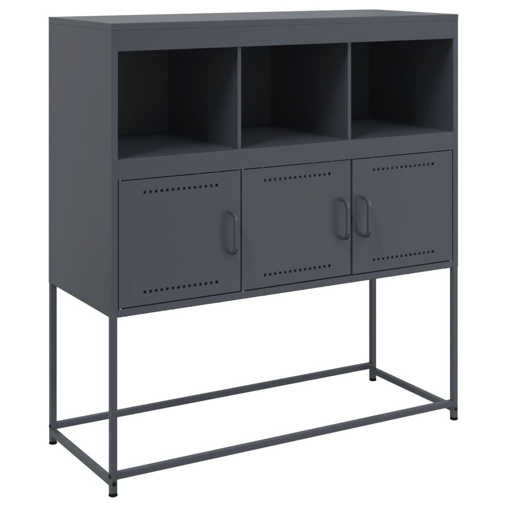 Credenza Antracite 100,5x39x107 cm in Acciaio | homemem39