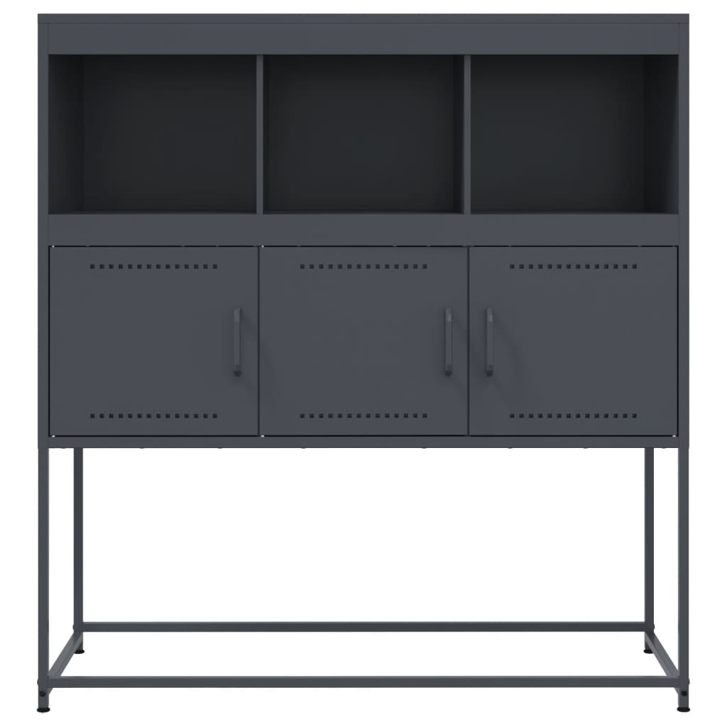 Credenza Antracite 100,5x39x107 cm in Acciaio | homemem39
