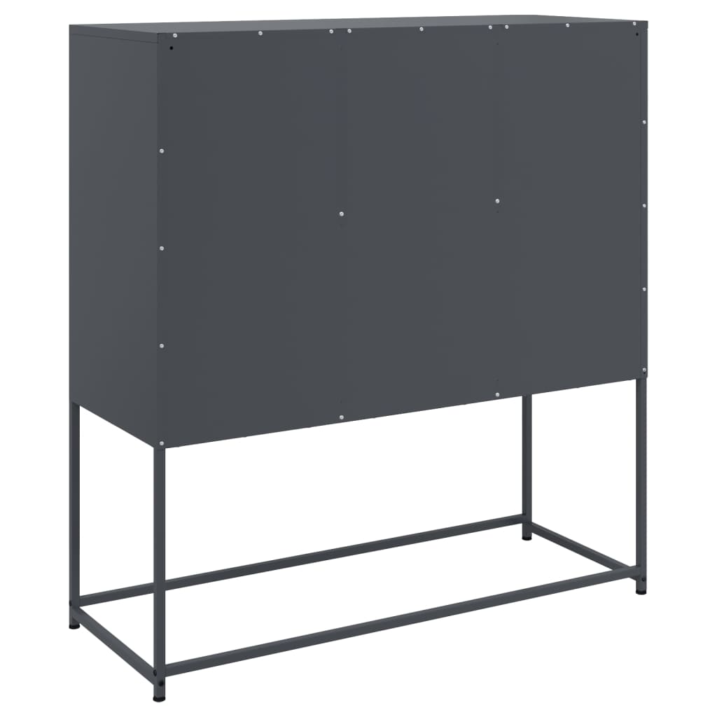 Credenza Antracite 100,5x39x107 cm in Acciaio | homemem39