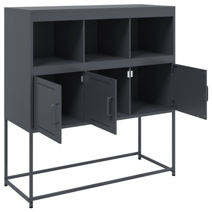 Credenza Antracite 100,5x39x107 cm in Acciaio | homemem39