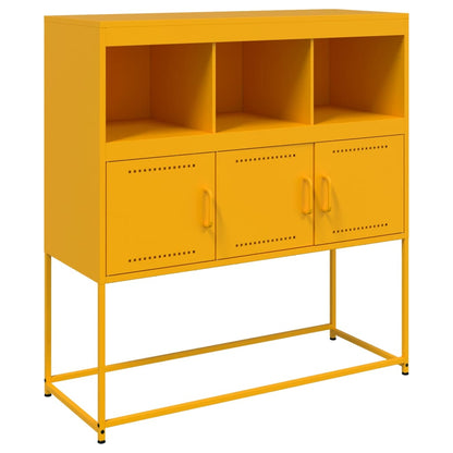 Credenza Giallo Senape 100,5x39x107 cm in Acciaio - homemem39