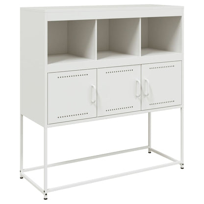 Credenza Bianca 100,5x39x107 cm in Acciaio - homemem39
