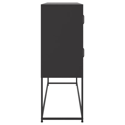 Credenza Nera 100,5x39x107 cm in Acciaio | homemem39