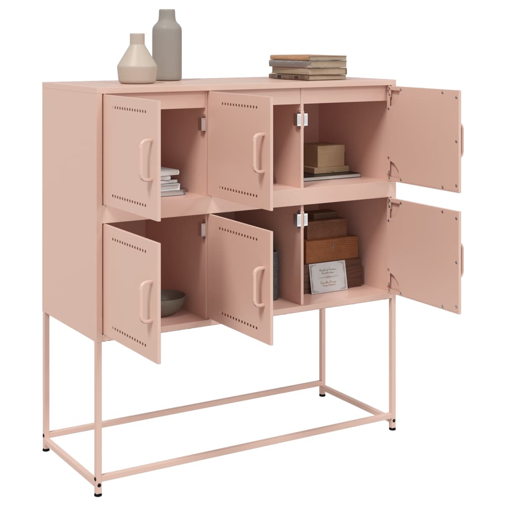 Credenza Rosa 100,5x39x107 cm in Acciaio - homemem39