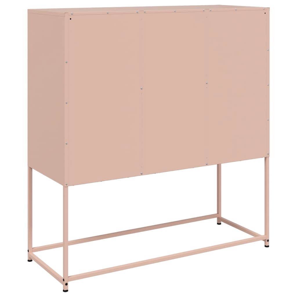Credenza Rosa 100,5x39x107 cm in Acciaio - homemem39
