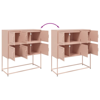 Credenza Rosa 100,5x39x107 cm in Acciaio - homemem39