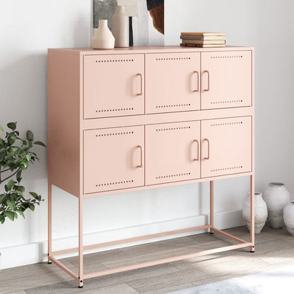 Credenza Rosa 100,5x39x107 cm in Acciaio - homemem39