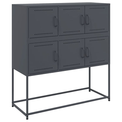 Credenza Antracite 100,5x39x107 cm in Acciaio | homemem39