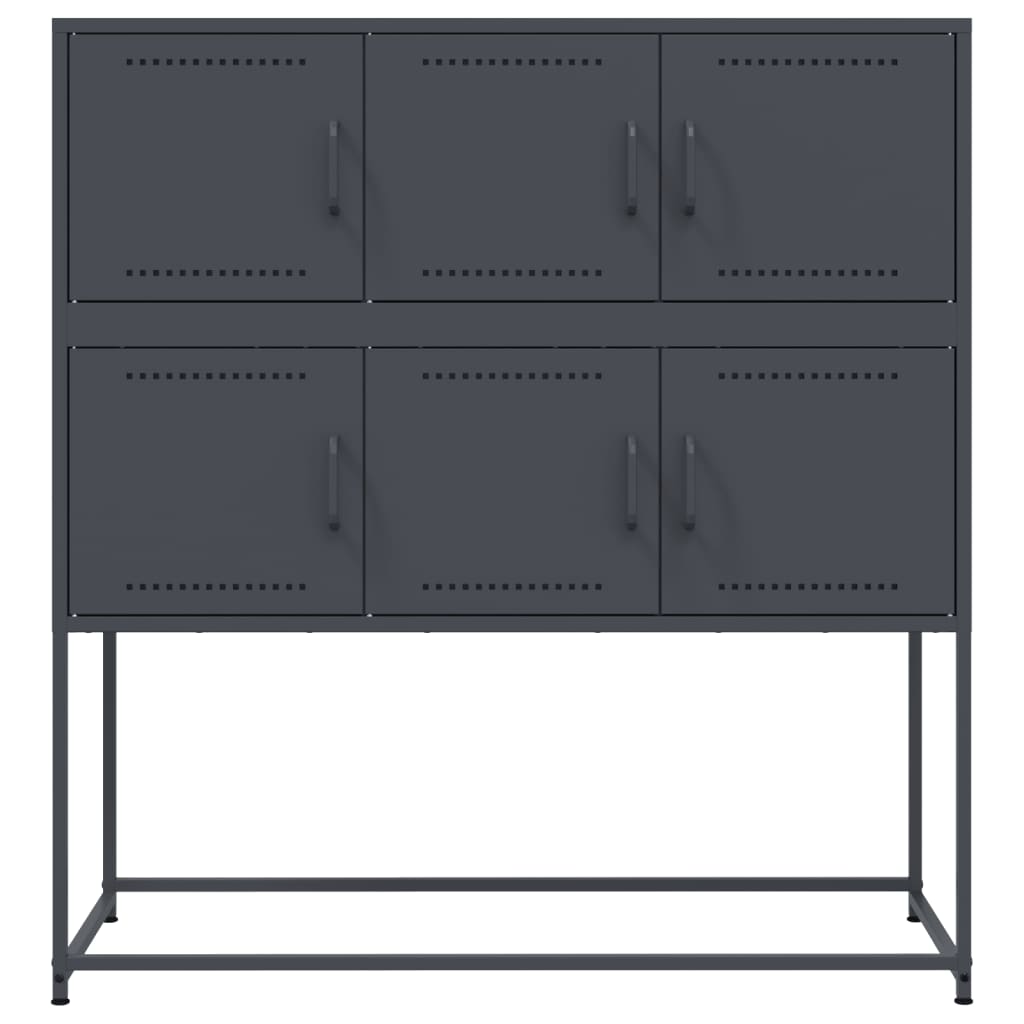Credenza Antracite 100,5x39x107 cm in Acciaio | homemem39