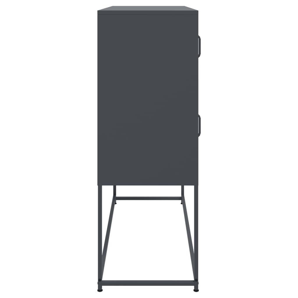 Credenza Antracite 100,5x39x107 cm in Acciaio - homemem39