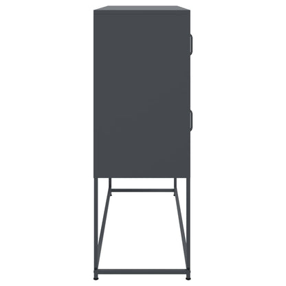 Credenza Antracite 100,5x39x107 cm in Acciaio - homemem39