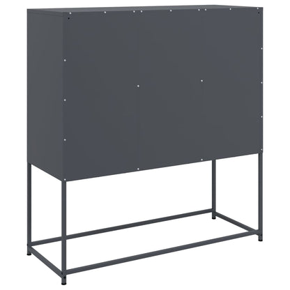 Credenza Antracite 100,5x39x107 cm in Acciaio | homemem39