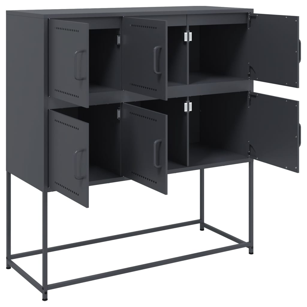 Credenza Antracite 100,5x39x107 cm in Acciaio | homemem39