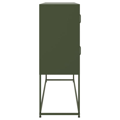 Credenza Verde Oliva 100,5x39x79 cm in Acciaio - homemem39