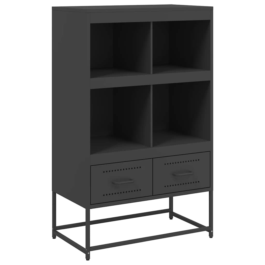 Credenza Nera 68x39x111,5 cm Acciaio | homemem39