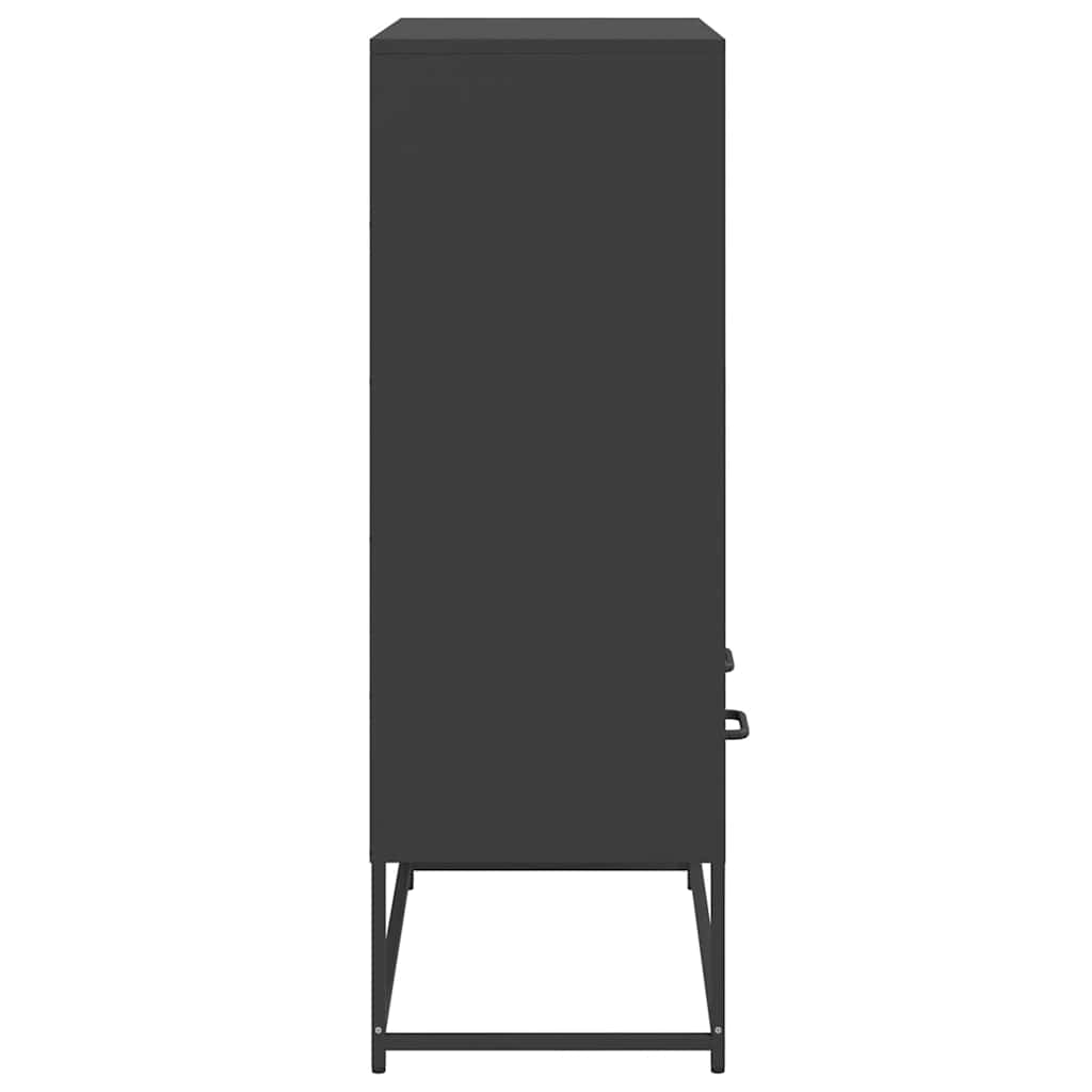 Credenza Nera 68x39x111,5 cm Acciaio | homemem39