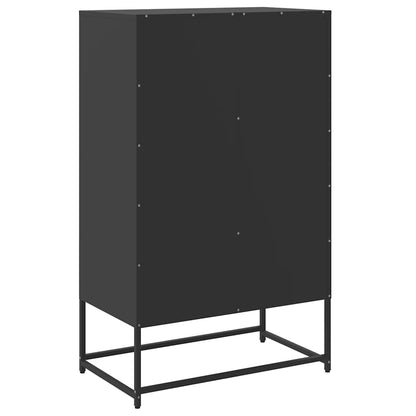 Credenza Nera 68x39x111,5 cm Acciaio - homemem39