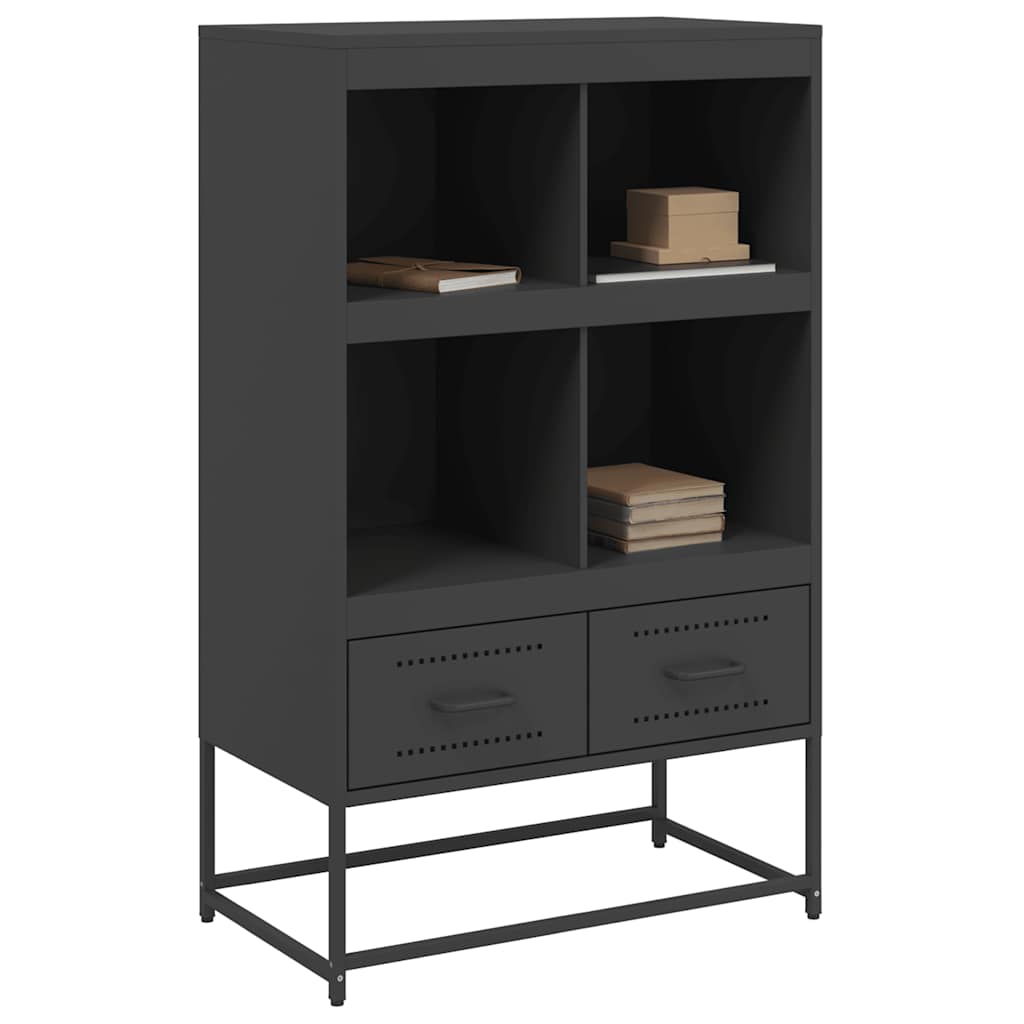 Credenza Nera 68x39x111,5 cm Acciaio | homemem39