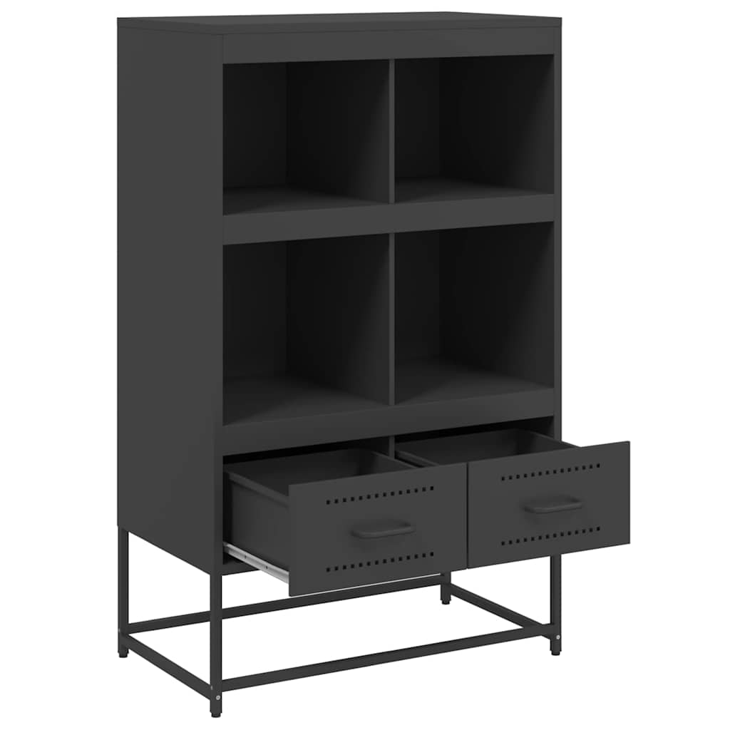 Credenza Nera 68x39x111,5 cm Acciaio | homemem39
