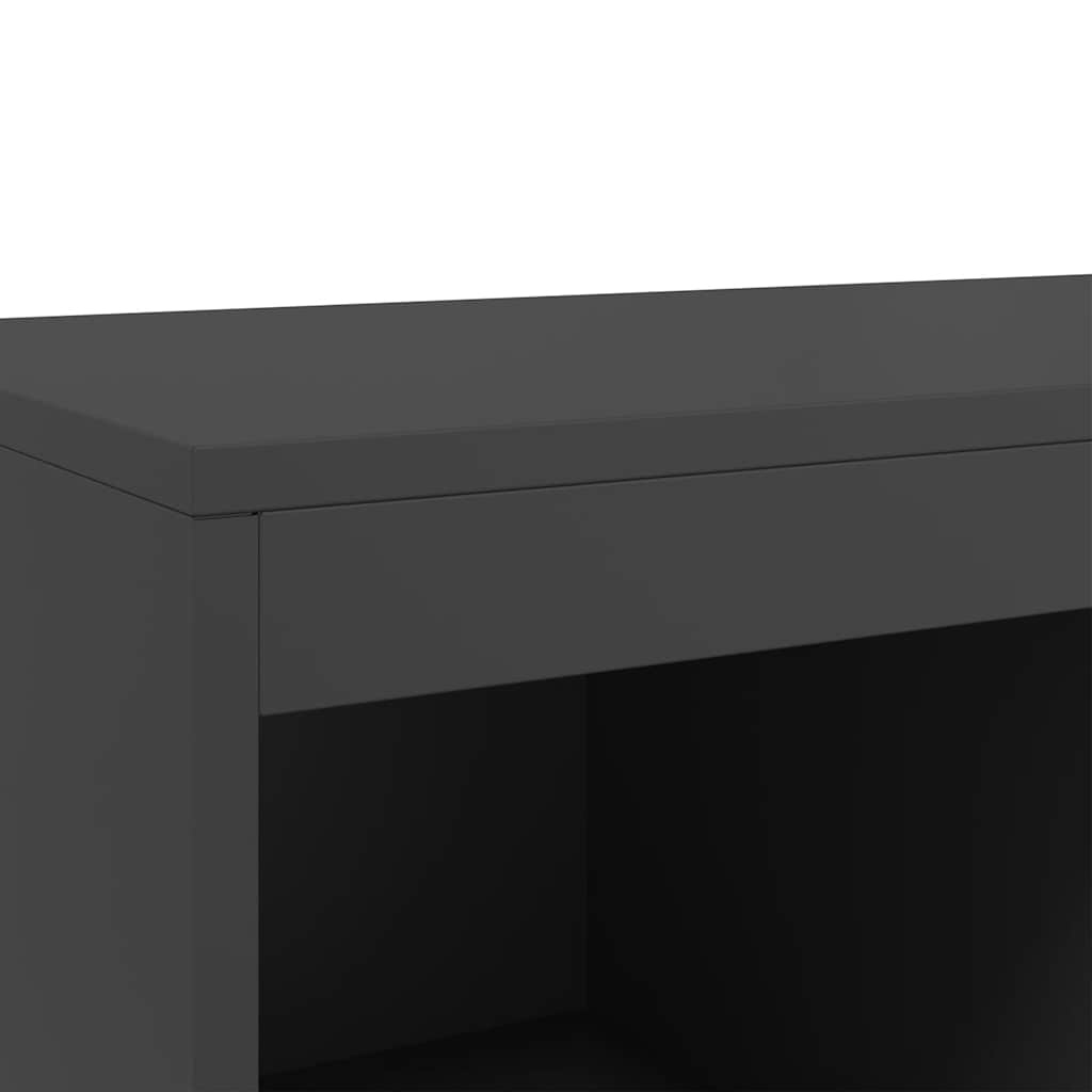 Credenza Nera 68x39x111,5 cm Acciaio - homemem39