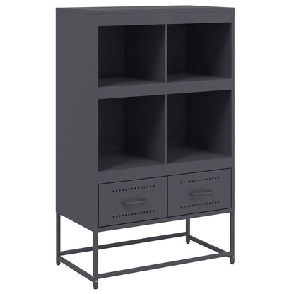 Credenza Antracite 68x39x111,5 cm Acciaio