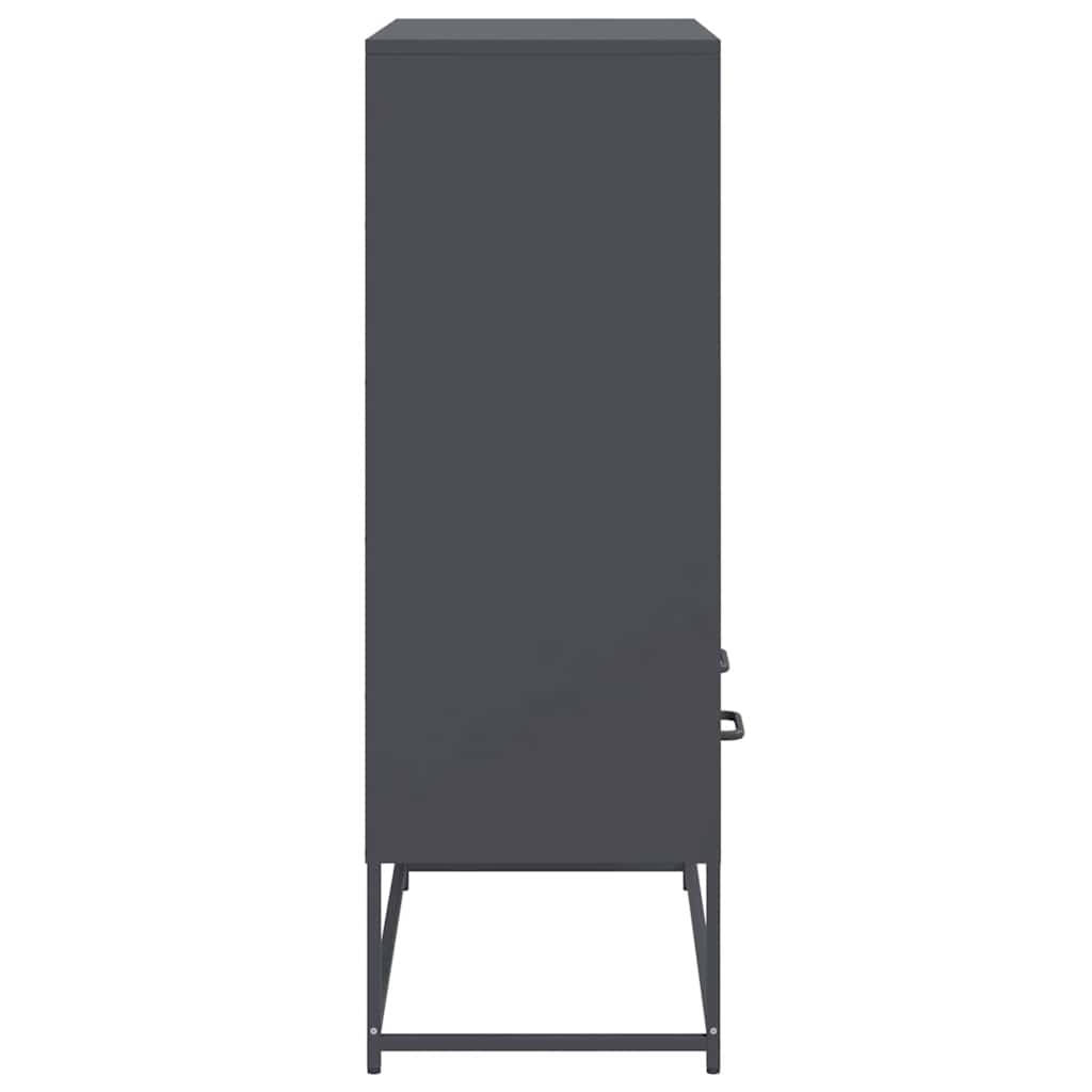 Credenza Antracite 68x39x111,5 cm Acciaio