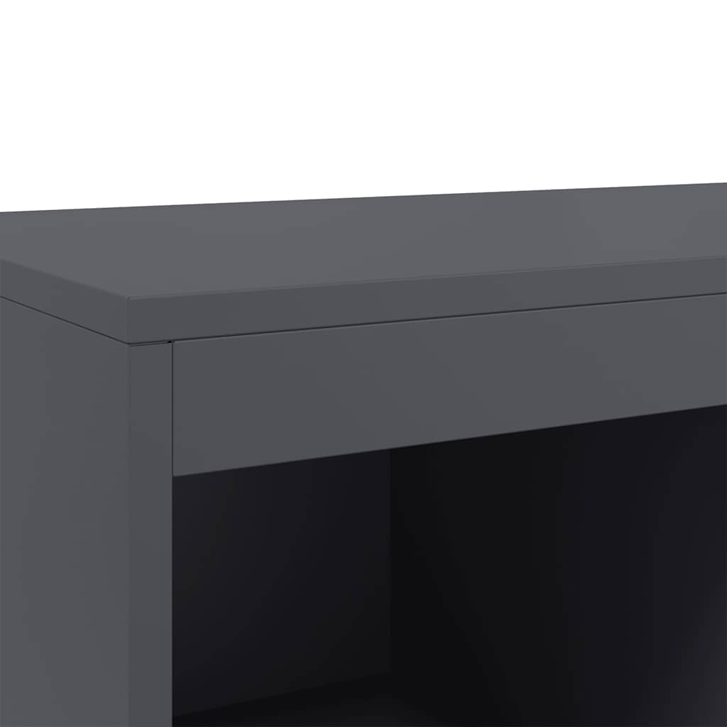 Credenza Antracite 68x39x111,5 cm Acciaio - homemem39