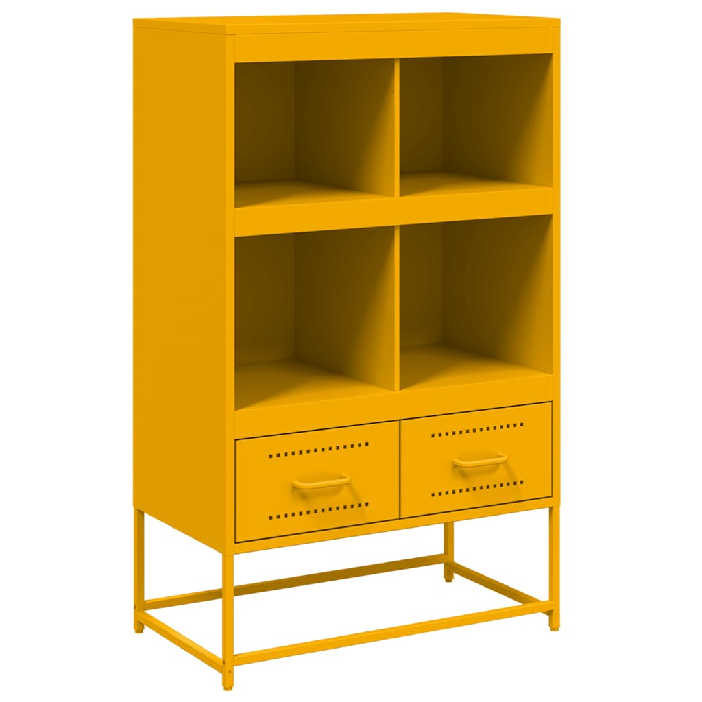 Credenza Giallo Senape 68x39x111,5 cm in Acciaio - homemem39