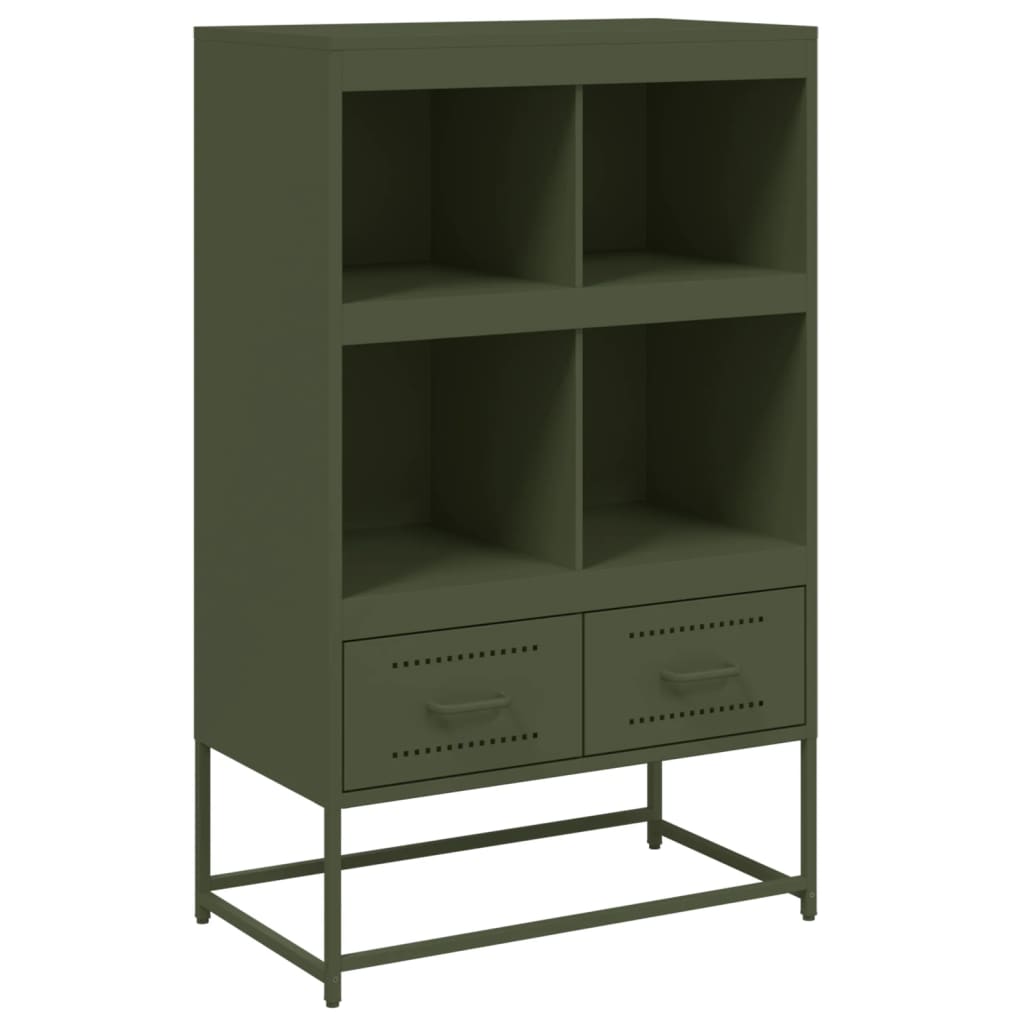 Credenza Verde Oliva 68x39x111,5 cm in Acciaio | homemem39
