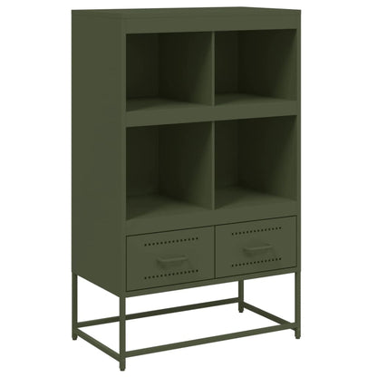 Credenza Verde Oliva 68x39x111,5 cm in Acciaio - homemem39