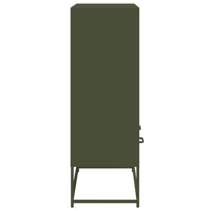 Credenza Verde Oliva 68x39x111,5 cm in Acciaio | homemem39