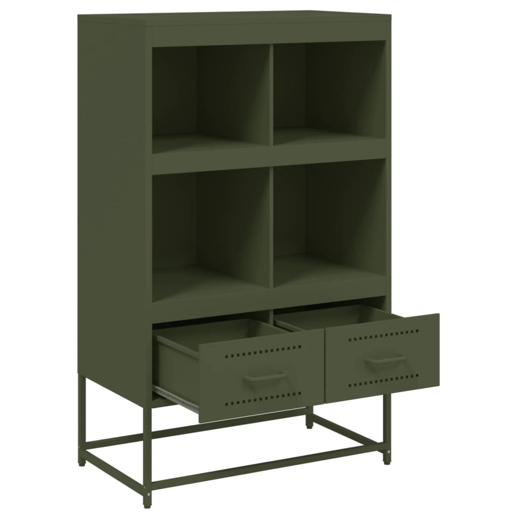 Credenza Verde Oliva 68x39x111,5 cm in Acciaio | homemem39