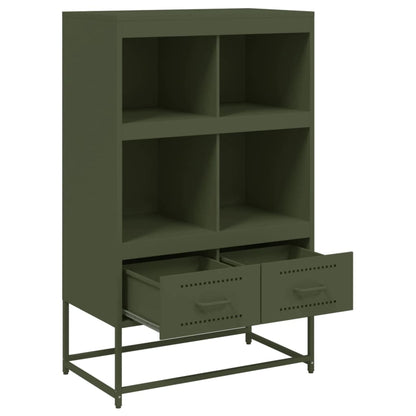 Credenza Verde Oliva 68x39x111,5 cm in Acciaio | homemem39