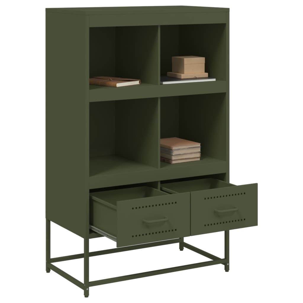 Credenza Verde Oliva 68x39x111,5 cm in Acciaio | homemem39