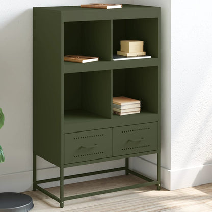 Credenza Verde Oliva 68x39x111,5 cm in Acciaio | homemem39