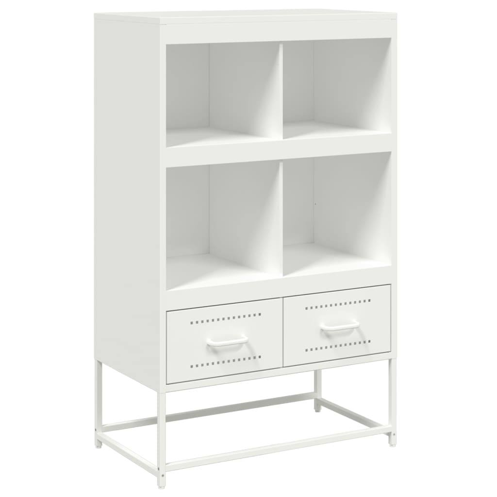 Credenza Bianca 68x39x111,5 cm Acciaio - homemem39