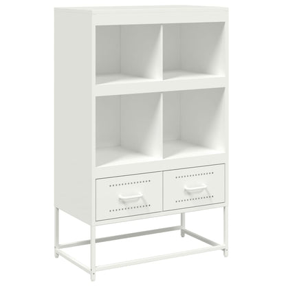 Credenza Bianca 68x39x111,5 cm Acciaio - homemem39