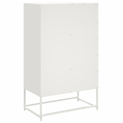 Credenza Bianca 68x39x111,5 cm Acciaio - homemem39