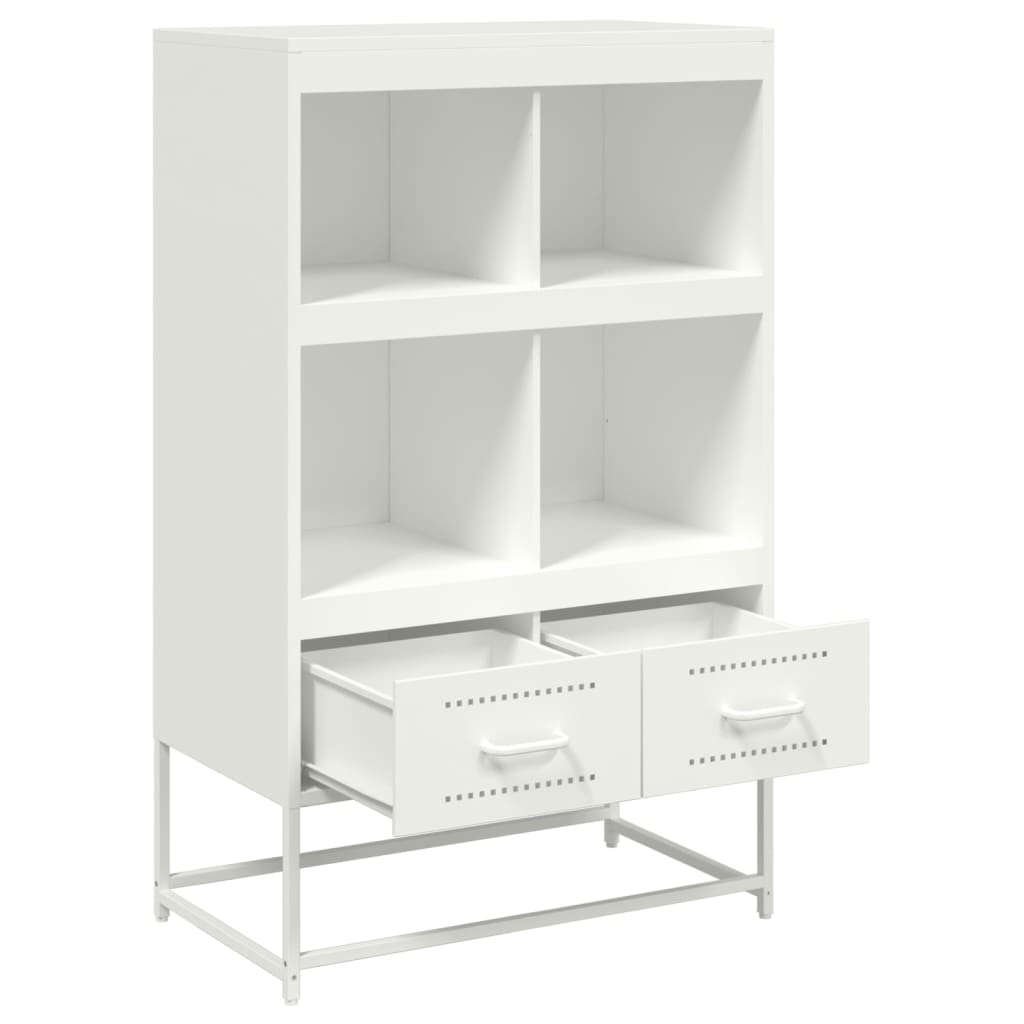 Credenza Bianca 68x39x111,5 cm Acciaio - homemem39