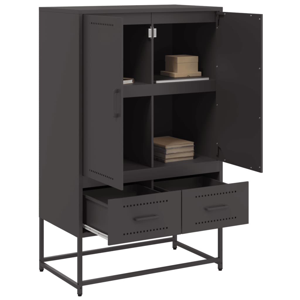 Credenza Nera in Acciaio