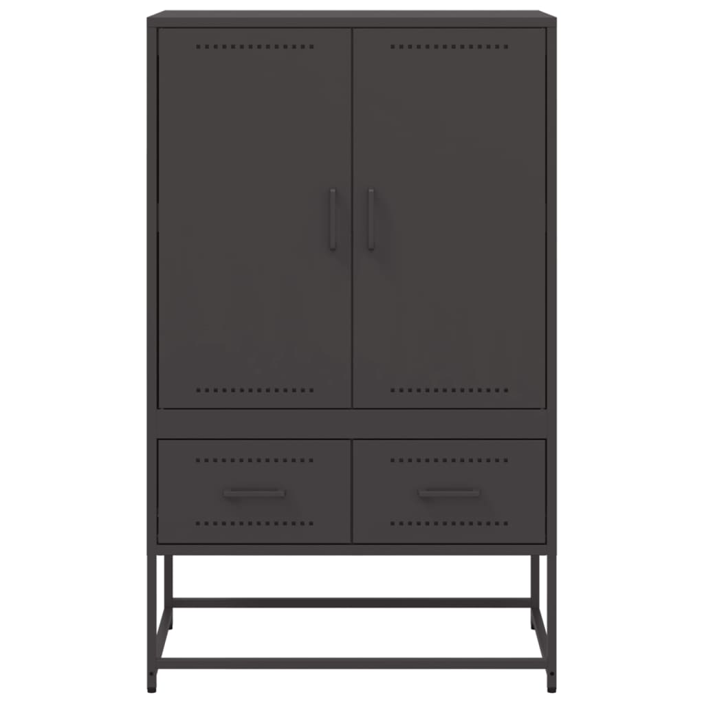 Credenza Nera 68x39x111,5 cm in Acciaio | homemem39