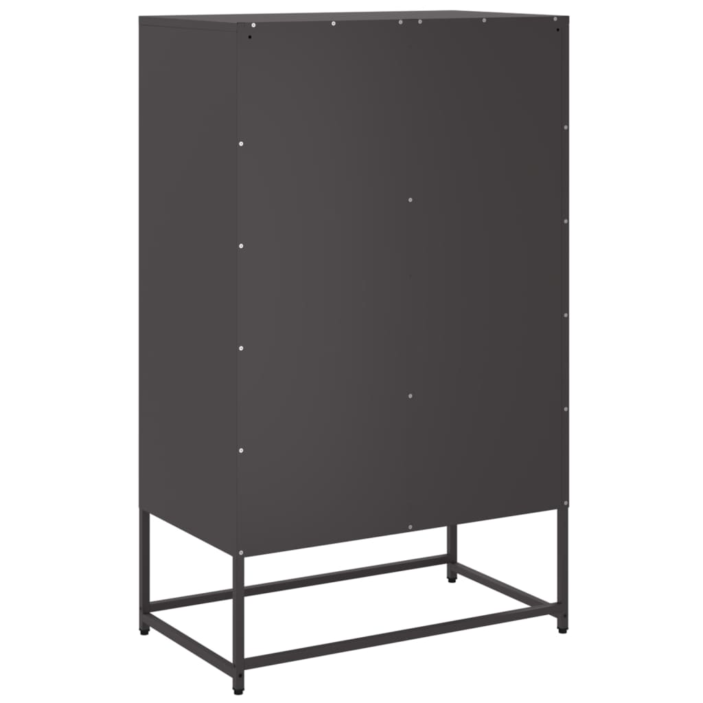 Credenza Nera 68x39x111,5 cm in Acciaio | homemem39