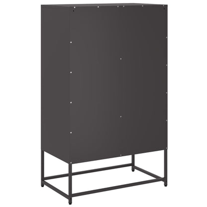 Credenza Nera 68x39x111,5 cm in Acciaio | homemem39