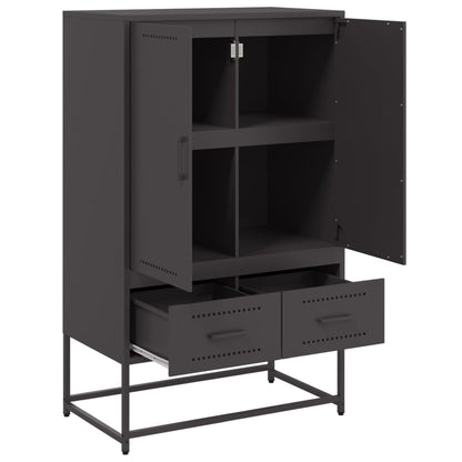 Credenza Nera 68x39x111,5 cm in Acciaio | homemem39
