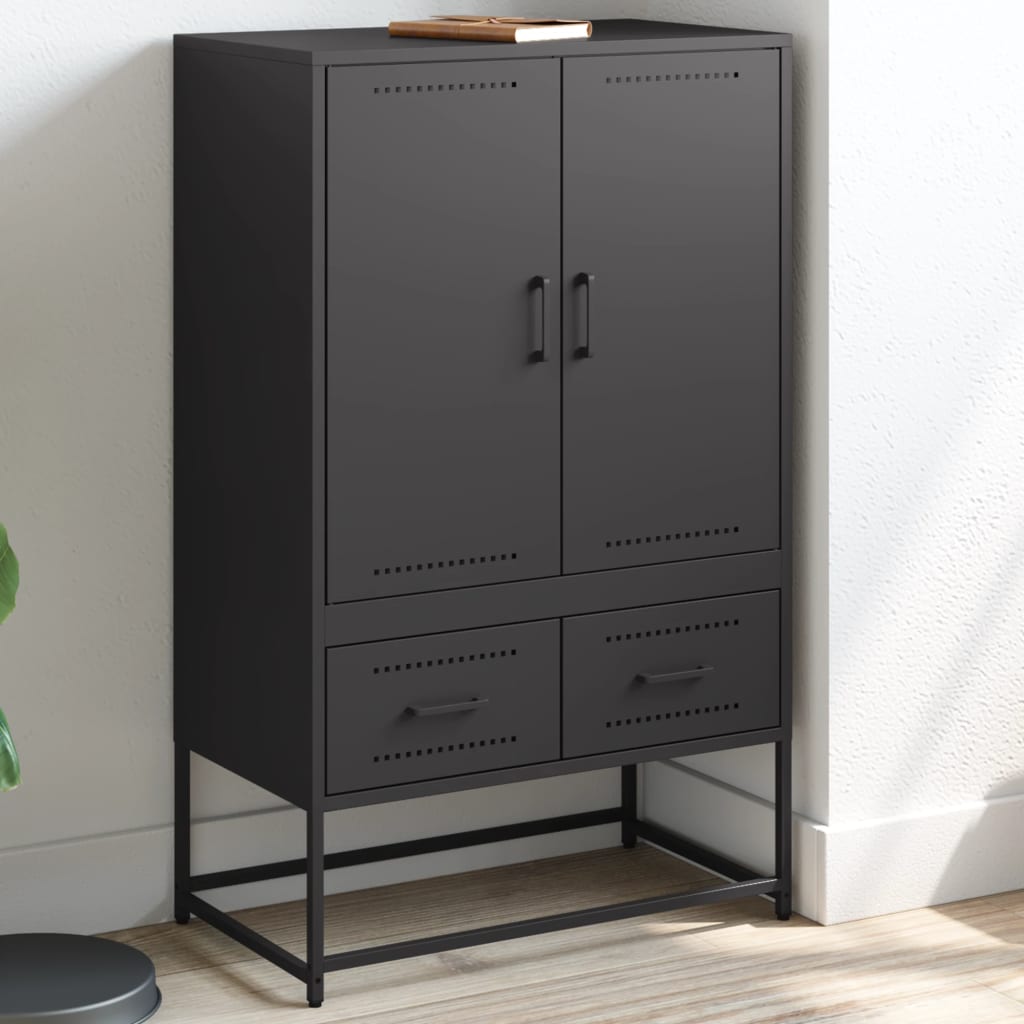 Credenza Nera in Acciaio