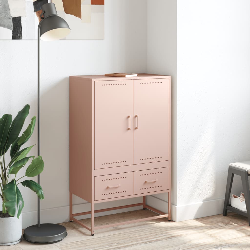 Credenza Rosa 68x39x111,5 cm Acciaio - homemem39